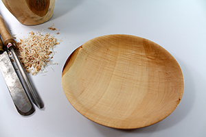 Schale, Schüssel aus Holz Bergahorn geriegelt