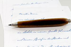 Architekten Bleistift aus Holz Eiche Rotweinfass Daube behandelt