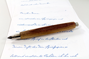 Architekten Bleistift aus Holz Eiche Rotweinfass Daube unbehandelt
