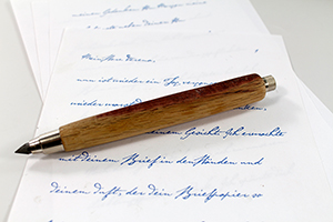 Architekten Bleistift aus Holz Eiche Rotweinfass Daube unbehandelt